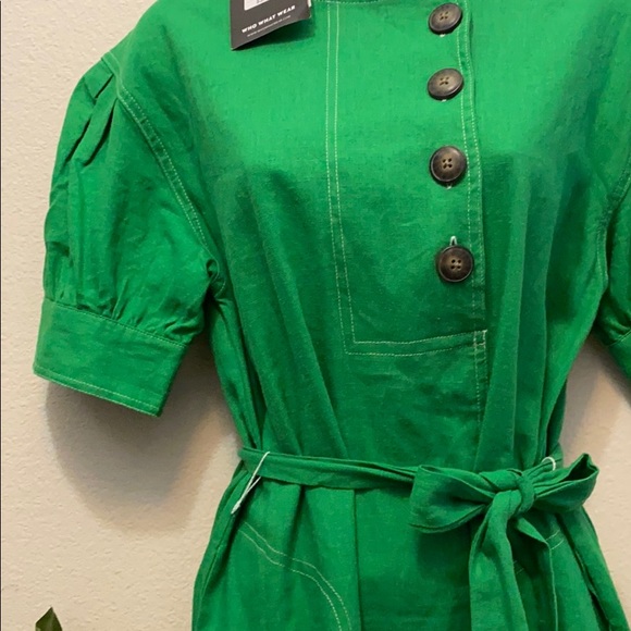 Vintage Emerald green dress size xs - Picture 4 of 7